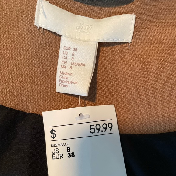 H&M coat black/tan NWT - Picture 5 of 10